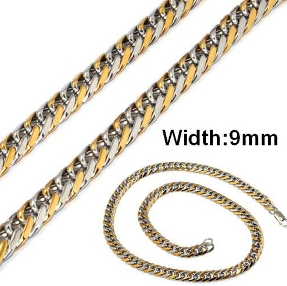 5starjewelry Other - 316L stainless steel gold and silver tone necklace